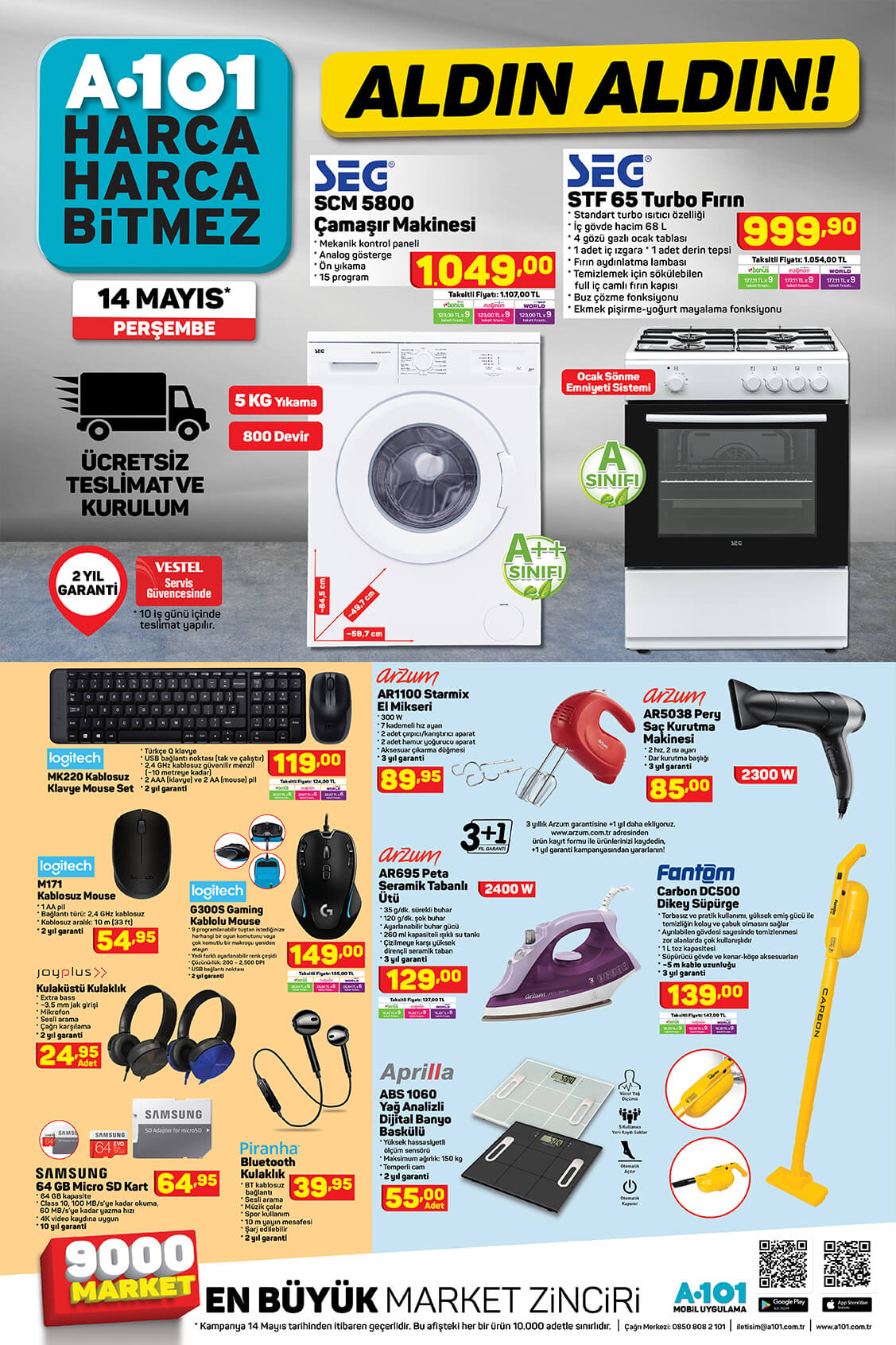 A101 14 Mayıs 2020 Kataloğu 3.Sayfa