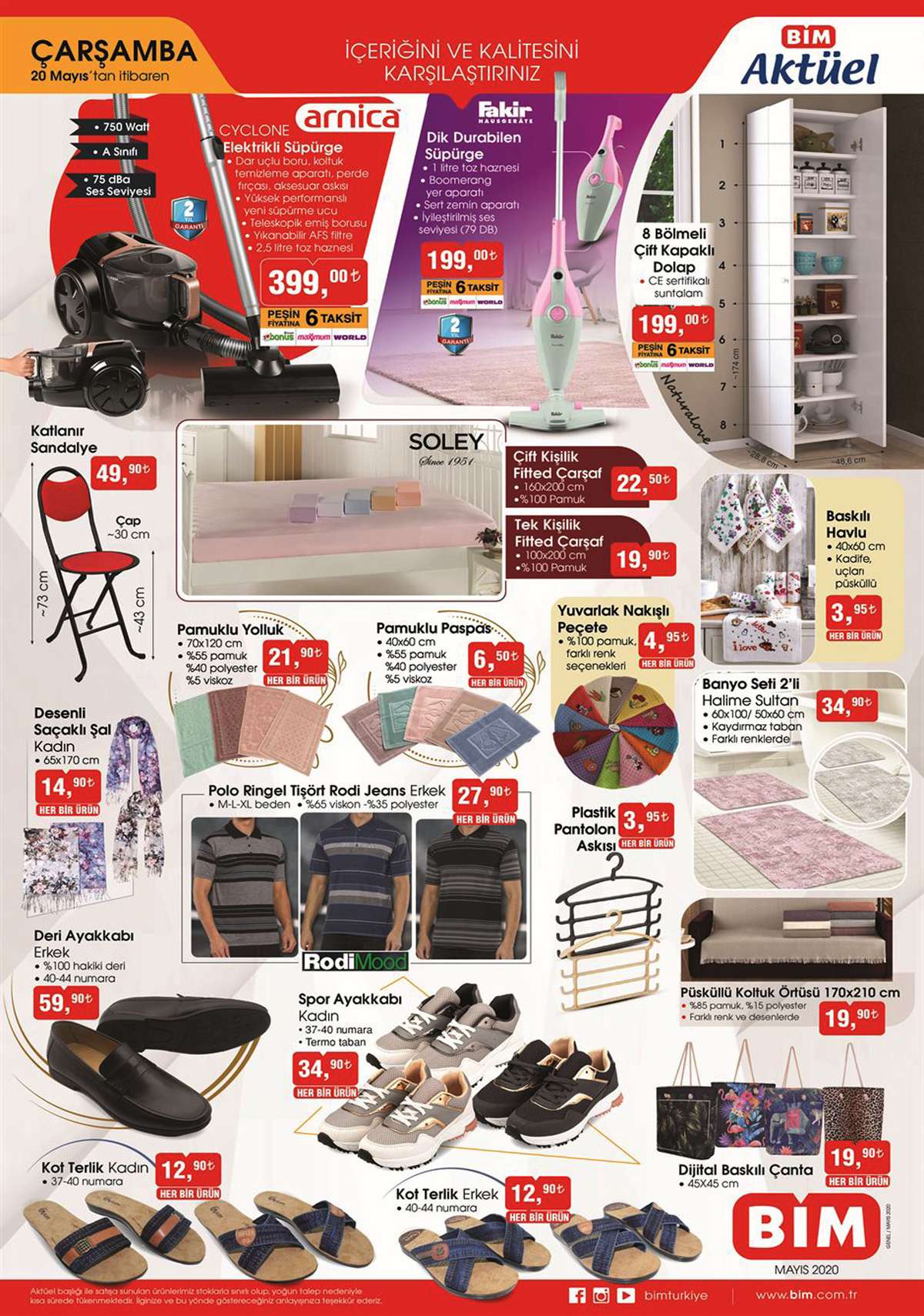 Bim Aktüel 20 Mayıs 2020 İndirimli Ürünler 1.Sayfa