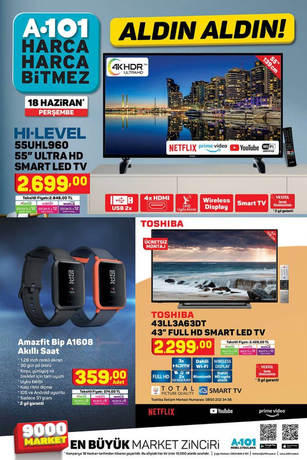 A101 18 Haziran 2020 İndirim Kataloğu 1.Sayfa