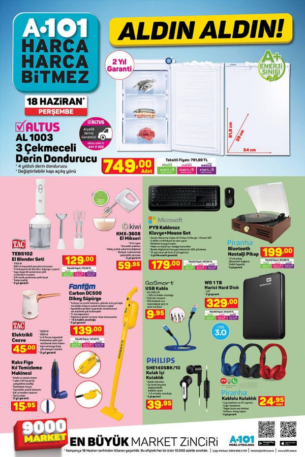 A101 18 Haziran 2020 İndirim Kataloğu 2.Sayfa