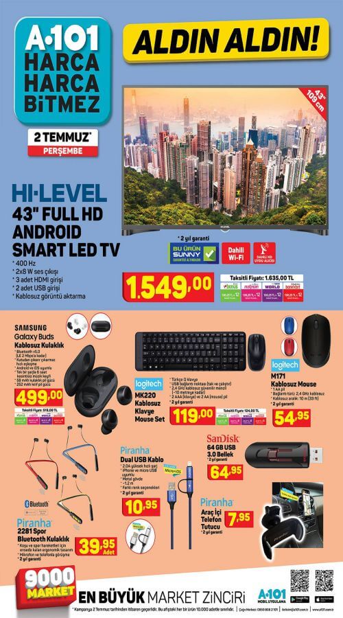 A101 Aktüel 2 Temmuz 2020 Perşembe - 1.Sayfa