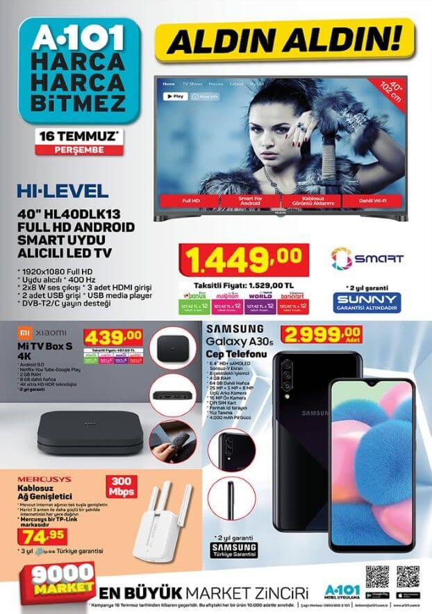 A101 16 Temmuz 2020 Kataloğu - 1.Sayfa