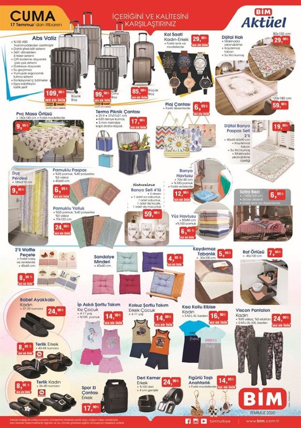 Bim Aktüel 17 Temmuz 2020 Kataloğu 2.Sayfa
