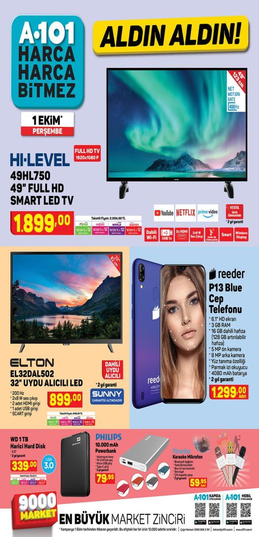 A101 1 Ekim 2020 Aktüel Ürünler 1.Sayfa