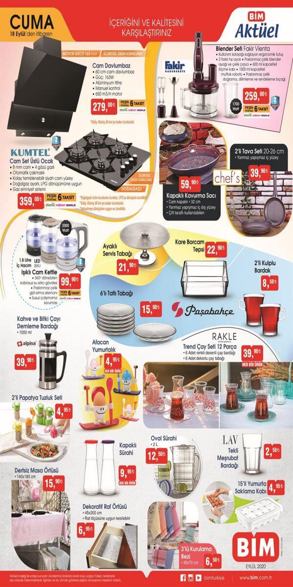 Bim Aktüel 18 Eylül 2020 Cuma - 1.Sayfa
