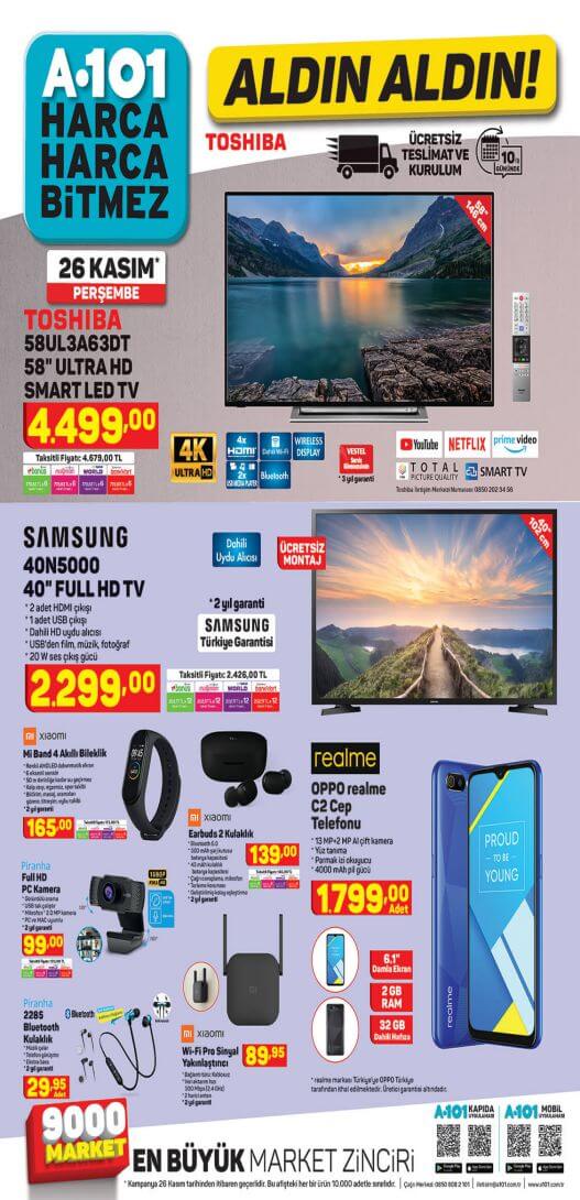 A101 26 Kasım 2020 Aktüel Ürünler - 1.Sayfa