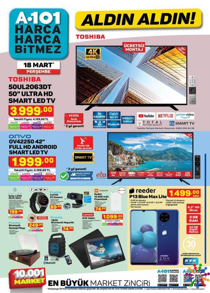 A101 18 Mart 2021 Aktüel Ürünler Kataloğu - 1.Sayfa
